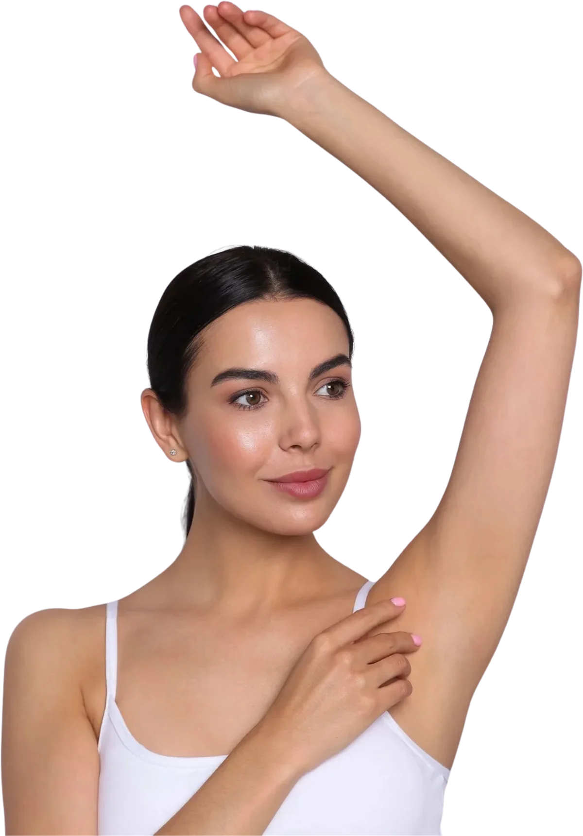 Frau mit erhobenem Arm, die Achsel freiliegend